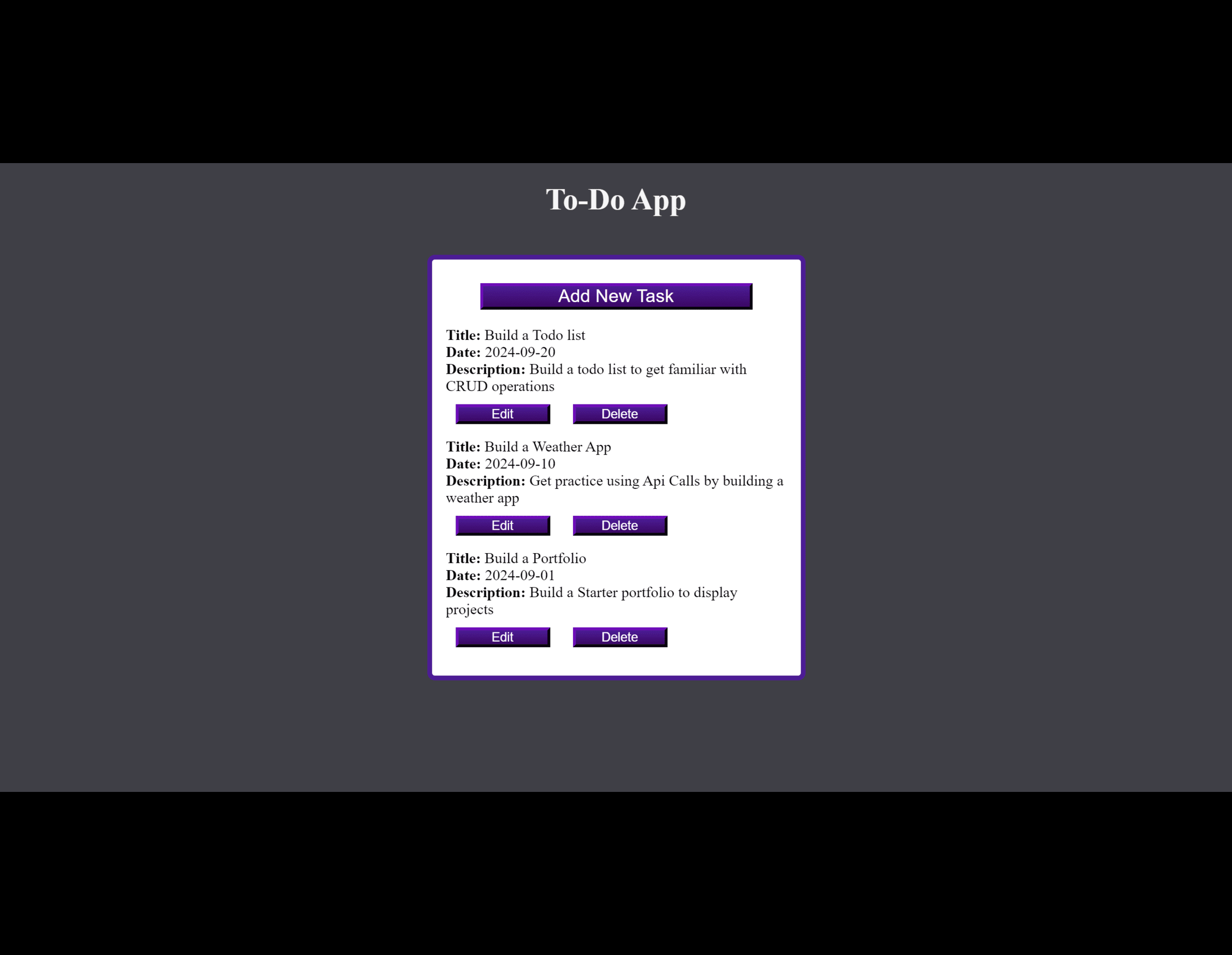 Picture of To do list App